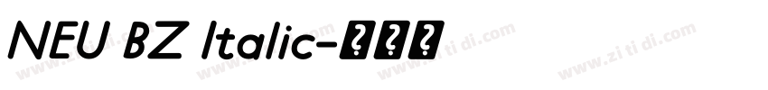 NEU BZ Italic字体转换